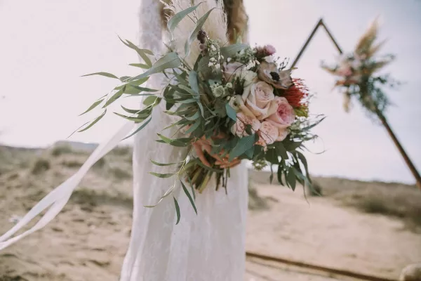 Boho beach wedding