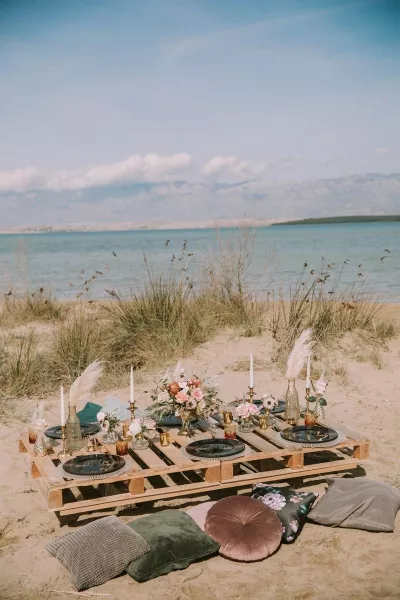 Boho beach wedding