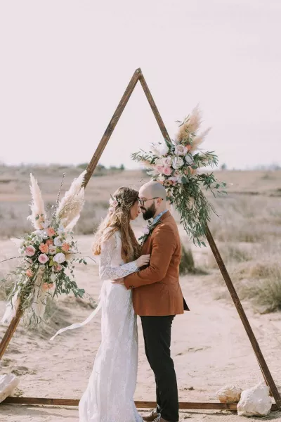 Boho beach wedding