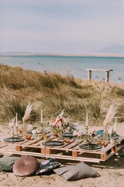 Boho beach wedding