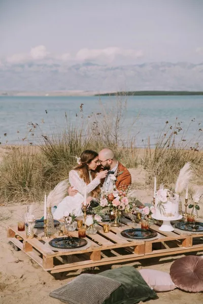 Boho beach wedding