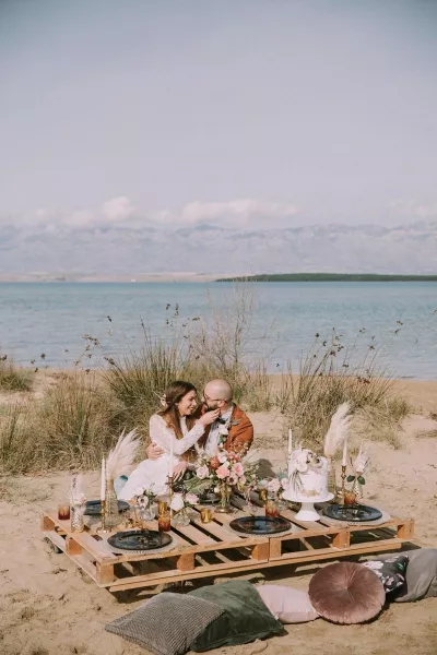 Boho beach wedding