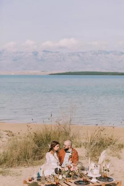 Boho beach wedding