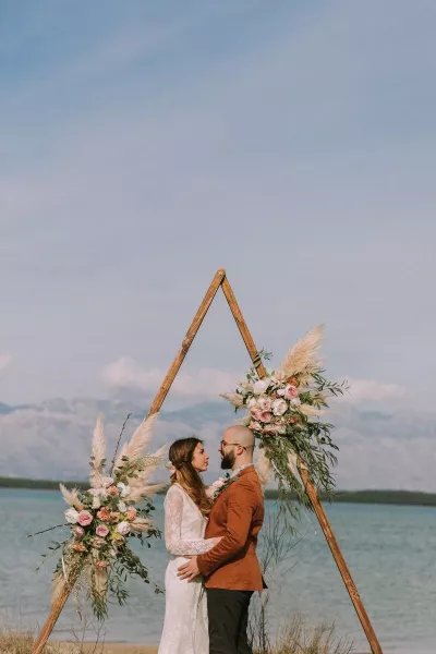 Boho beach wedding