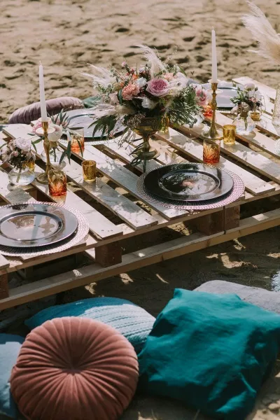 Boho beach wedding