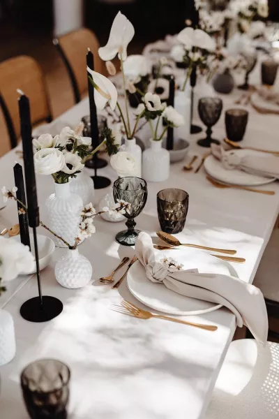 Modern Monochromatic Wedding