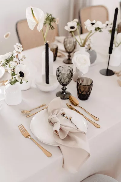 Modern Monochromatic Wedding