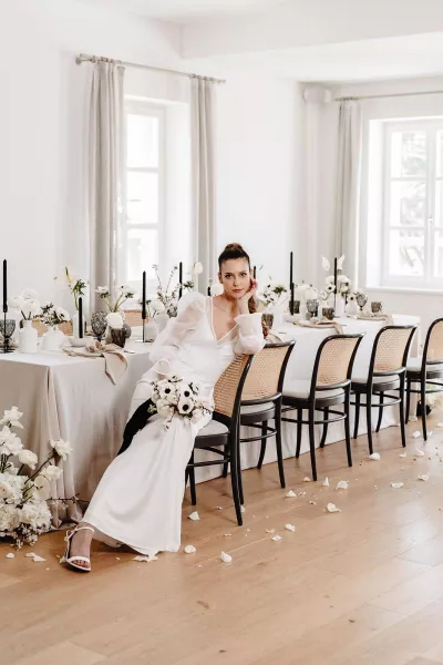 Modern Monochromatic Wedding